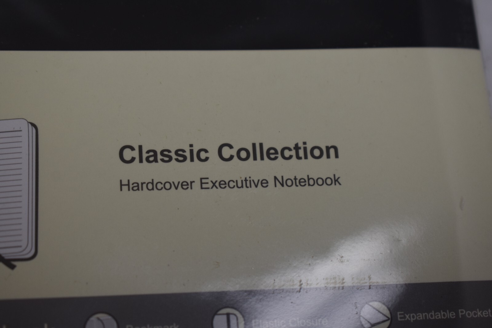 Comix Classic Black Hardcover Executive Ruled Daily Notebook Journal CPC5902