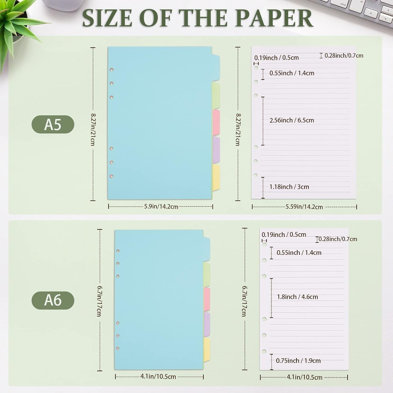 A5 Refill Paper, Planner Inserts for A5 Binder Budget Planner Journals Notebo…