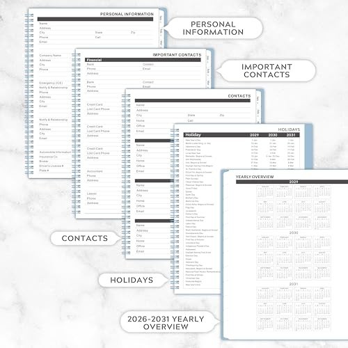 2026-2031 Monthly Planner/Calendar – 5 Year Planner