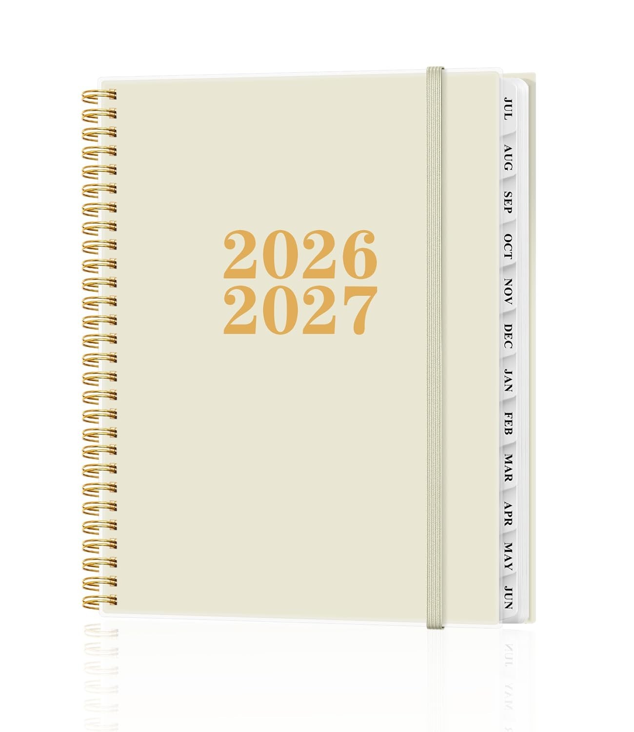 26-27 Academic Planner – Weekly & Monthly, 8.5×11, Green Floral, Spiral Binding,