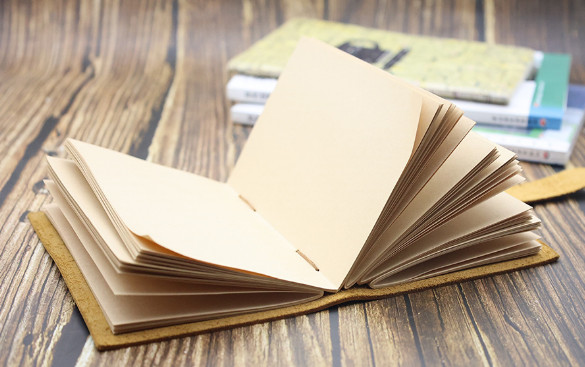 Writing notes Notebook sketchbook Diary Notepad handmade leather beige Q376
