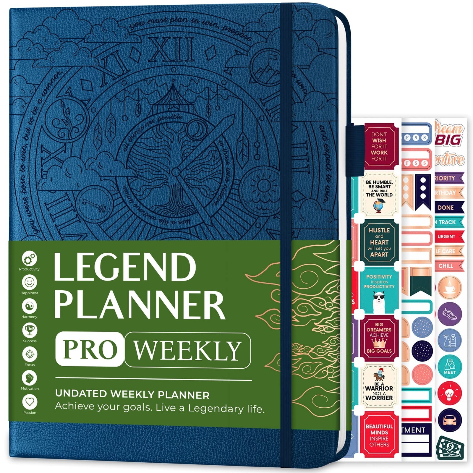 Legend Planner PRO – Deluxe Weekly & Monthly Life Planner to Increase Prod