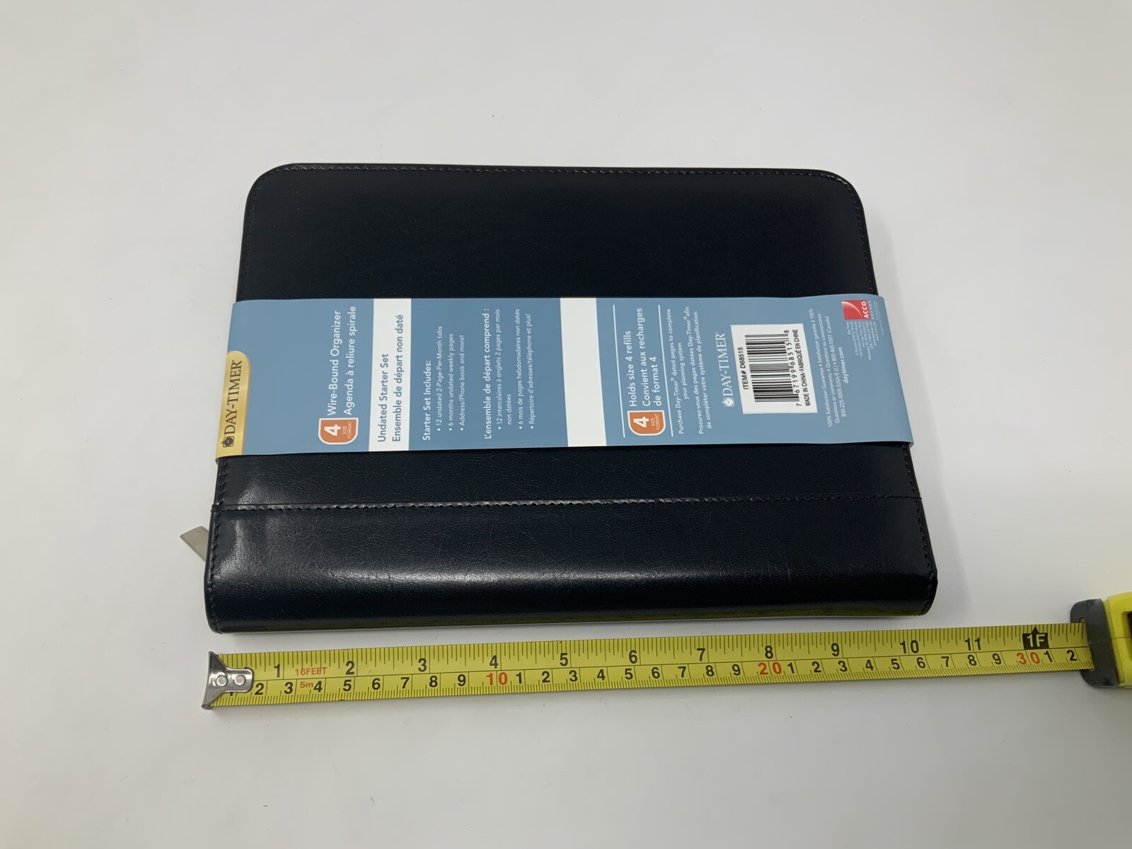 Day-Timer Wire-Bound Leather Organizer System Black #D68515
