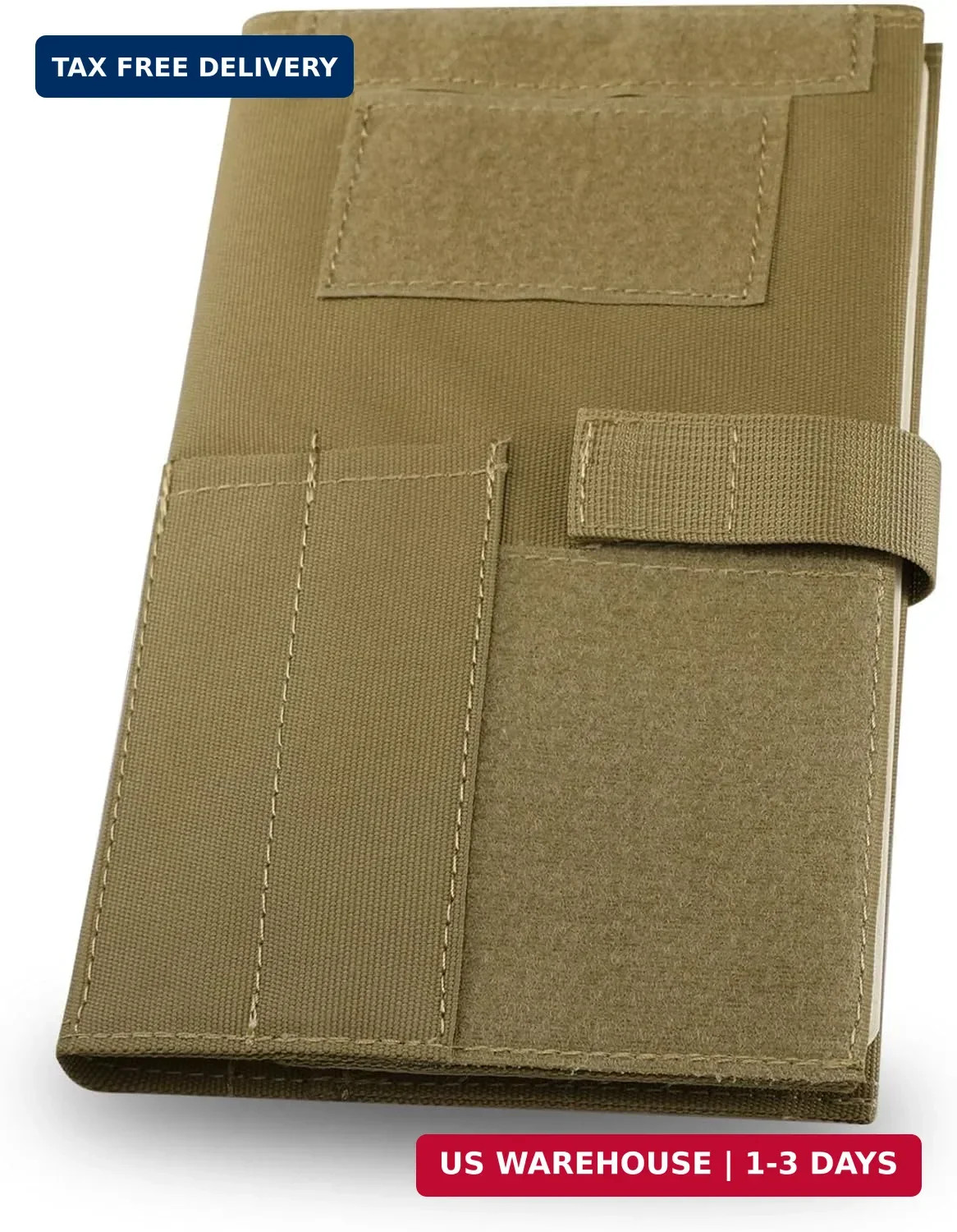 Kosibate Tactical Notebook Cover for 5.5 x 8 Military Log Book, Army Field Journ