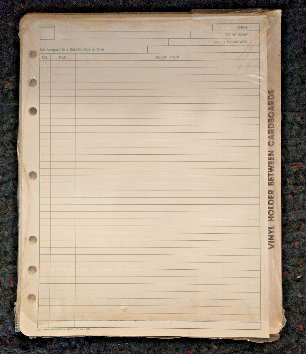 Vintage Day-Timer Full Size Planner Refills 8.5 x 11 Lot of 2 NOS 90808 90832