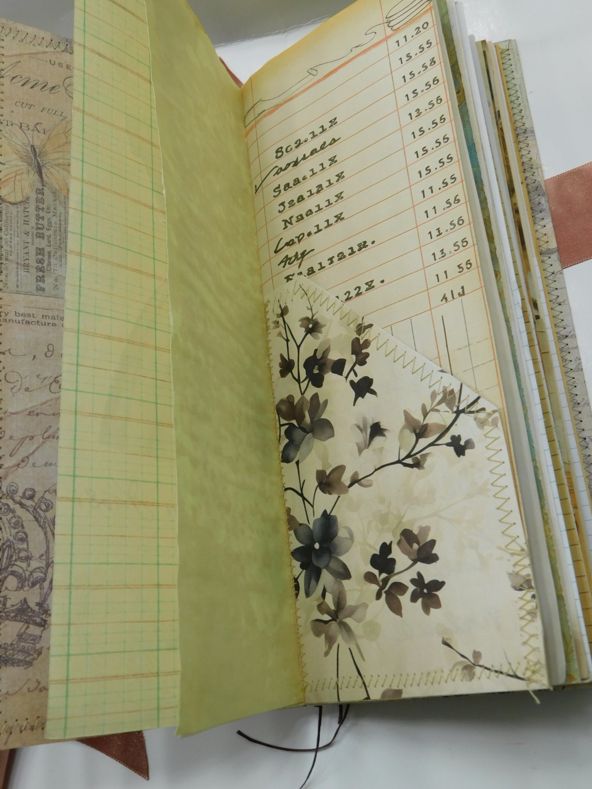 Tall Junk Journal Blank Diary Travelers Notebook 116 Page Vintage Style K