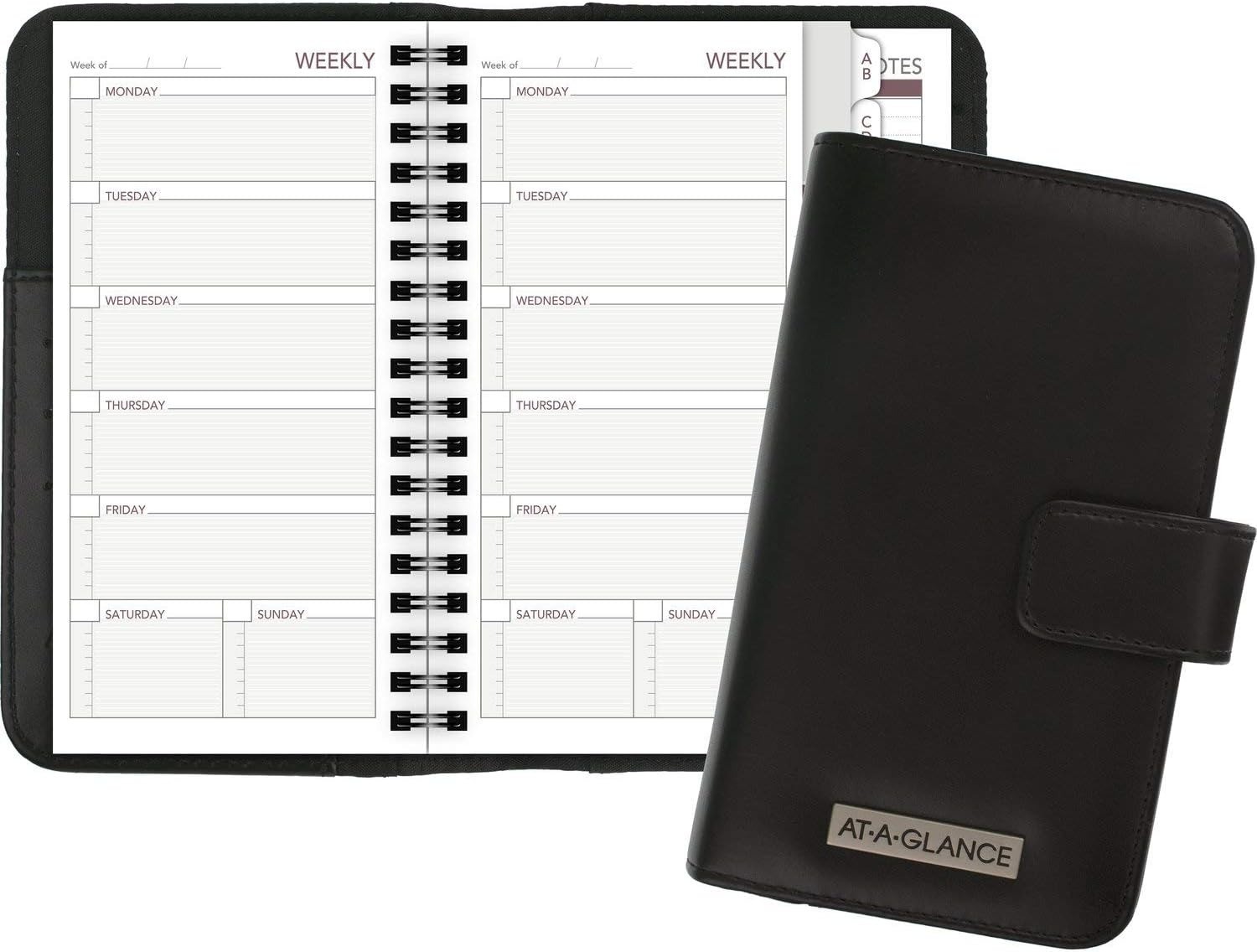 AT-A-GLANCE Day Runner Windsor Undated Refillable Planner, SZ 2 Black (103-1599