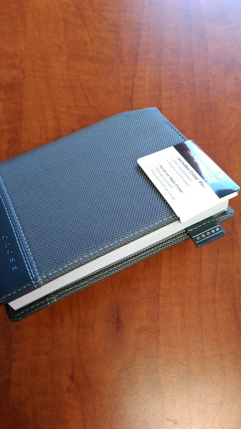 Cross Signature Journal with Pen, 6″ x 5″, Small Nylon Gray