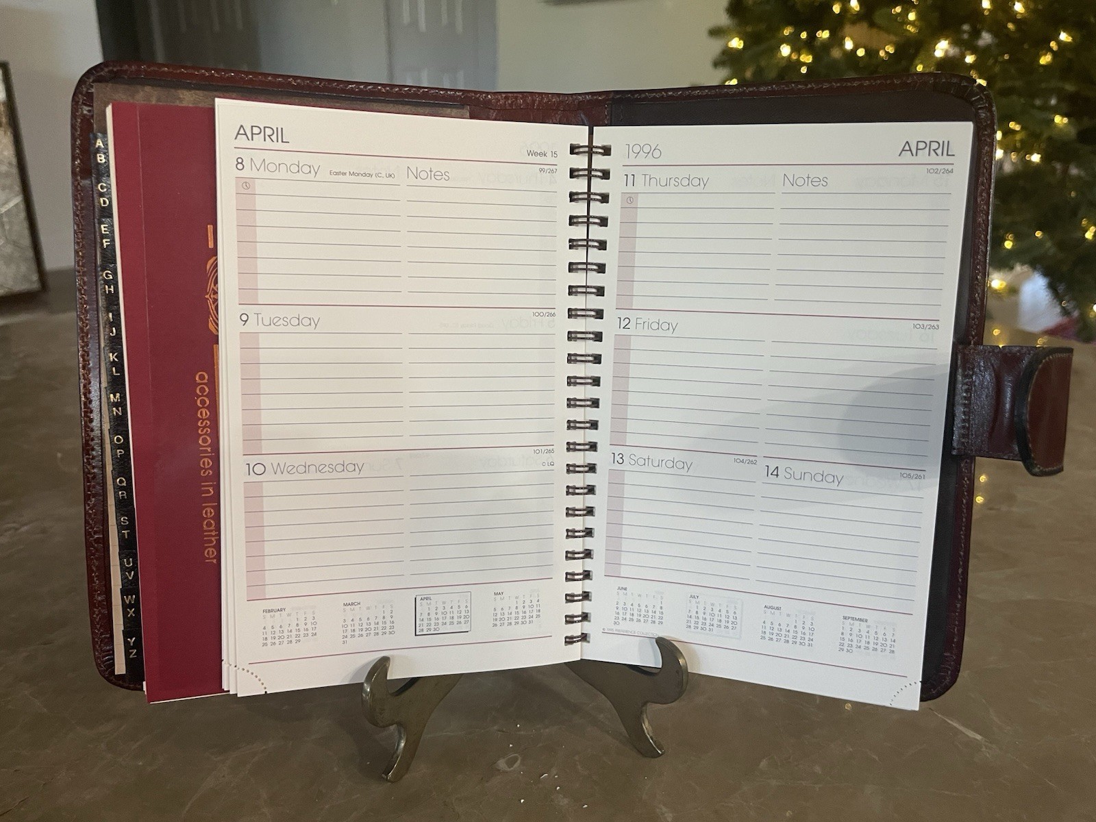 Bosca Address Book&Planner Cognac Old Leather New Old Stock New Old Stock 1996!