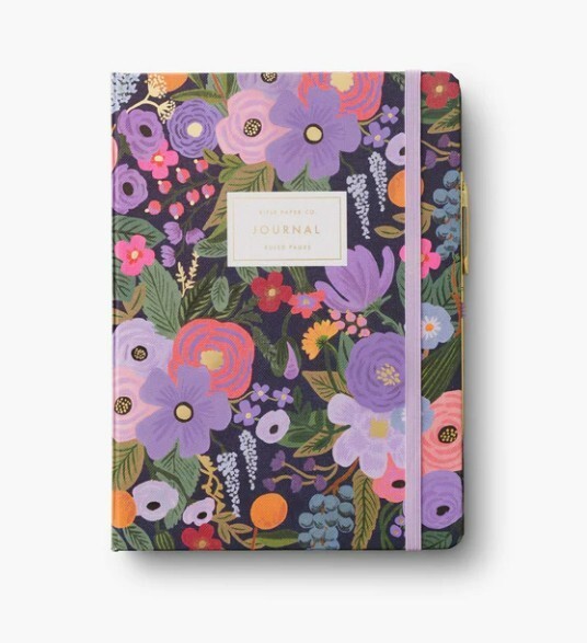 NEW Rifle Paper Co Journal Lined Notebook with Pen Violet Garden Party