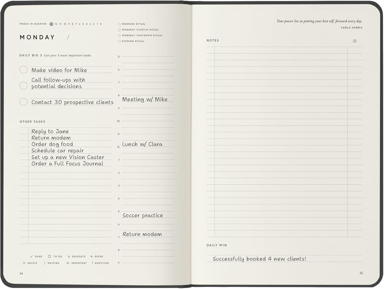 Gray Linen Planner by Michael Hyatt – The Daily Planner to Increase Focus, El…