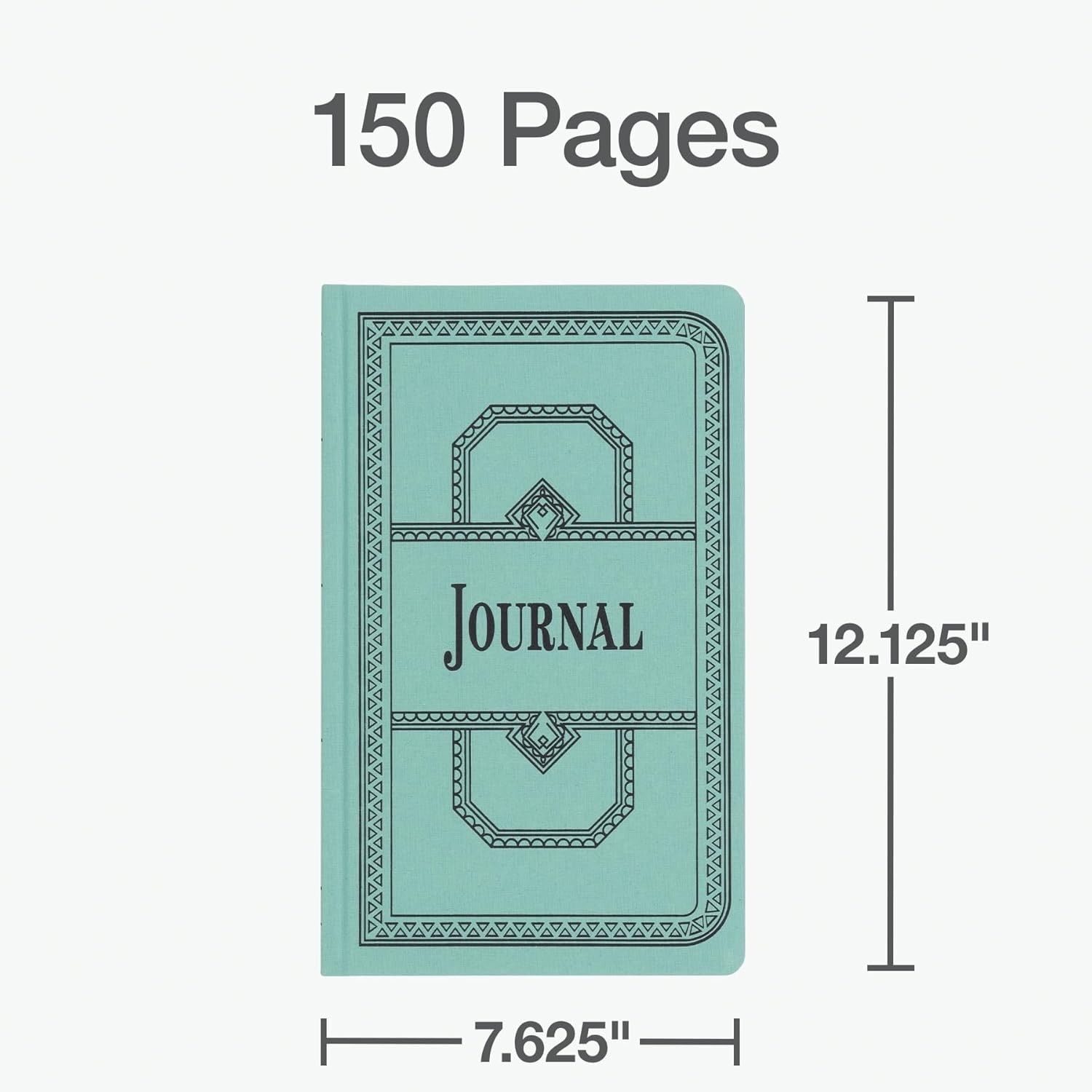 66 Series Account Book, Journal Ruled, Green, 150 Pages, 12-1/8 x 7-5/8