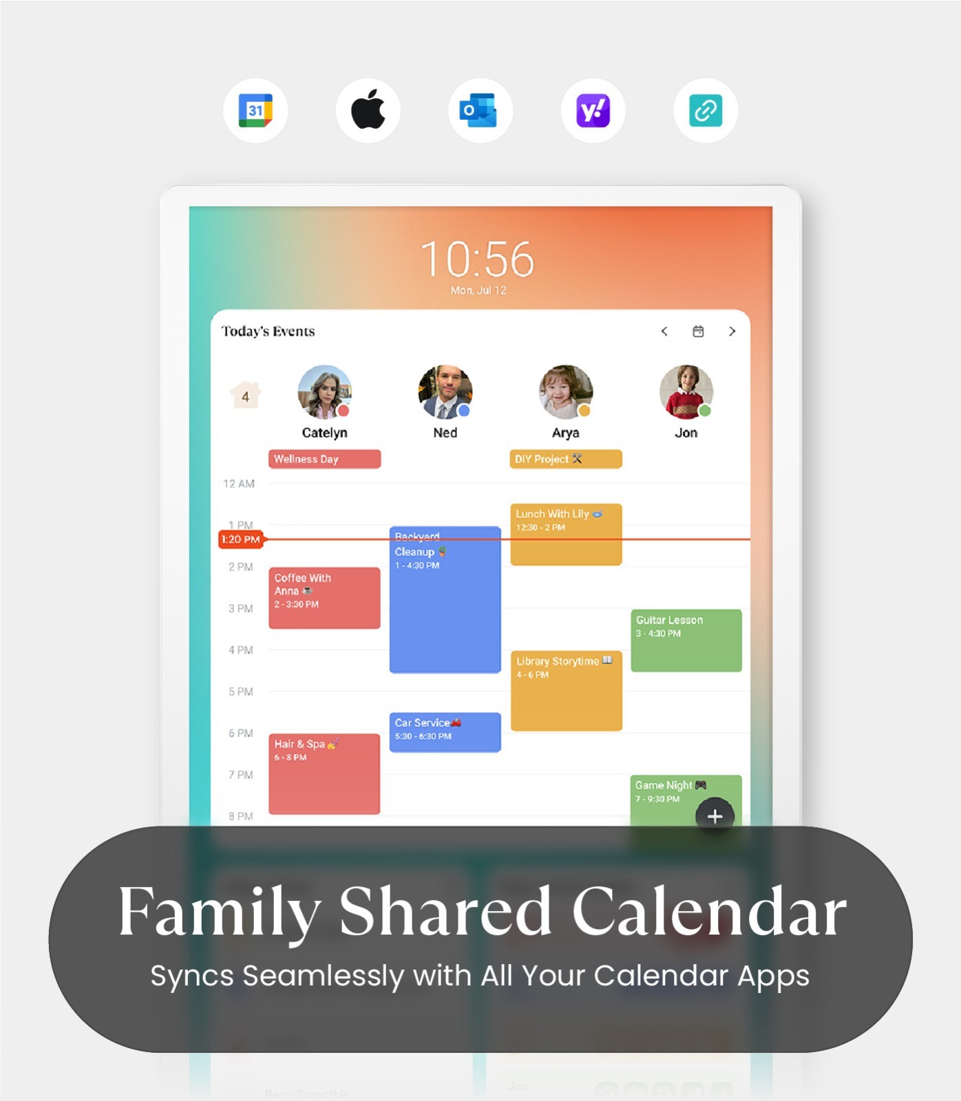 Cozyla Digital Calendar+2: 32″ 4k Smart Electronic Wall Calendar Family Planner