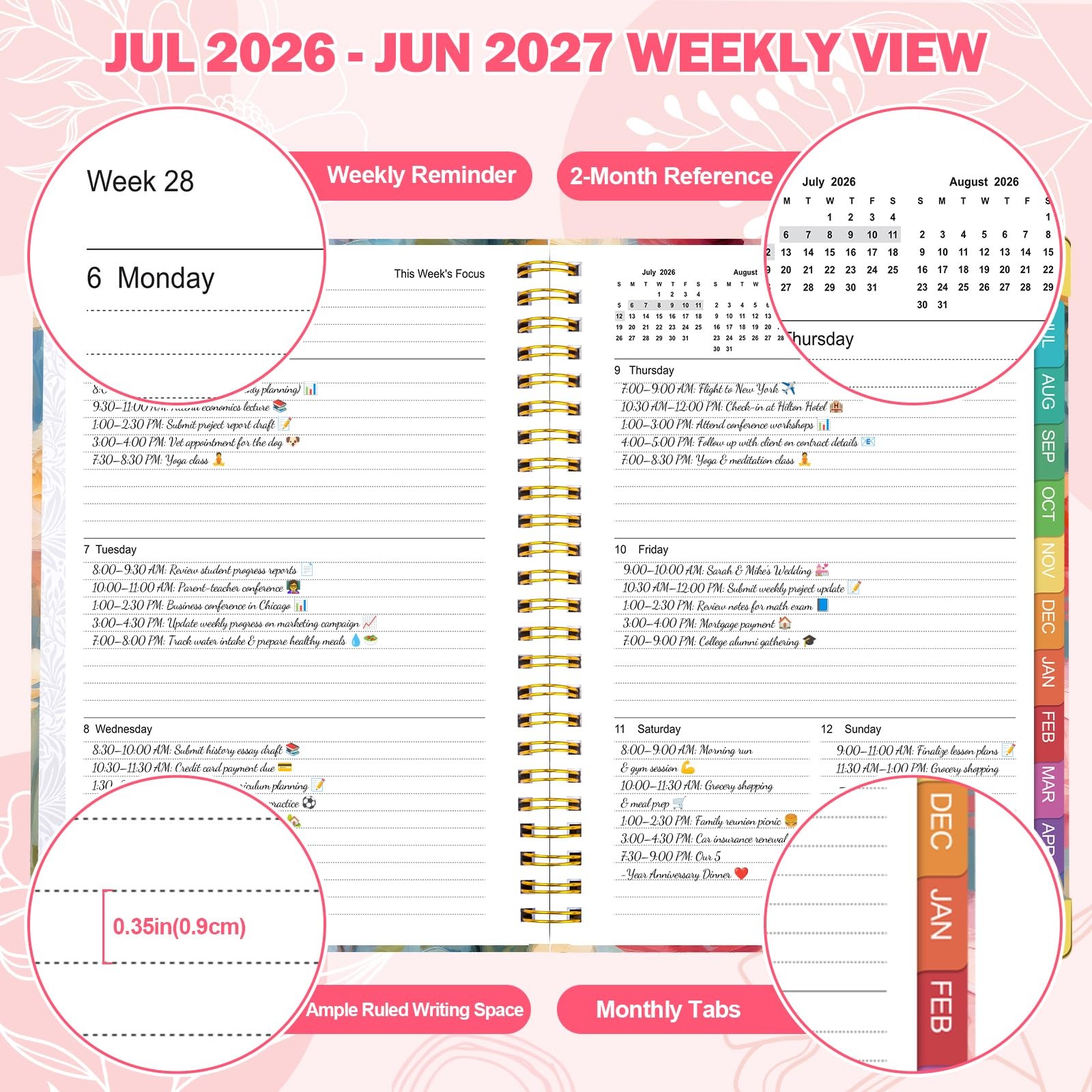 Planner 2026-2027: 2026-2027 Academic Planner Weekly and Monthly from Jul. 2026