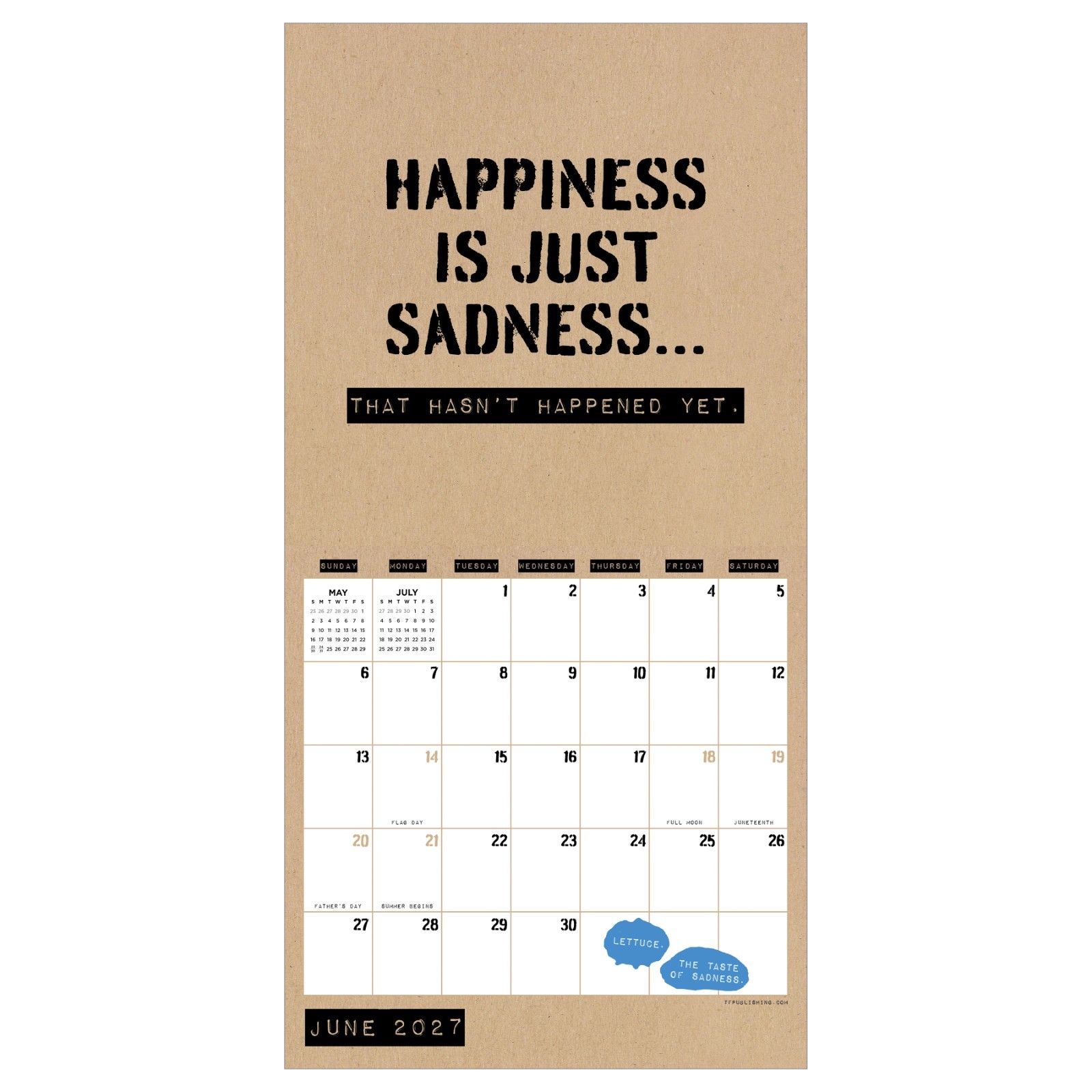2027 Anti-Affirmations & Sarcasm Mini Calendar