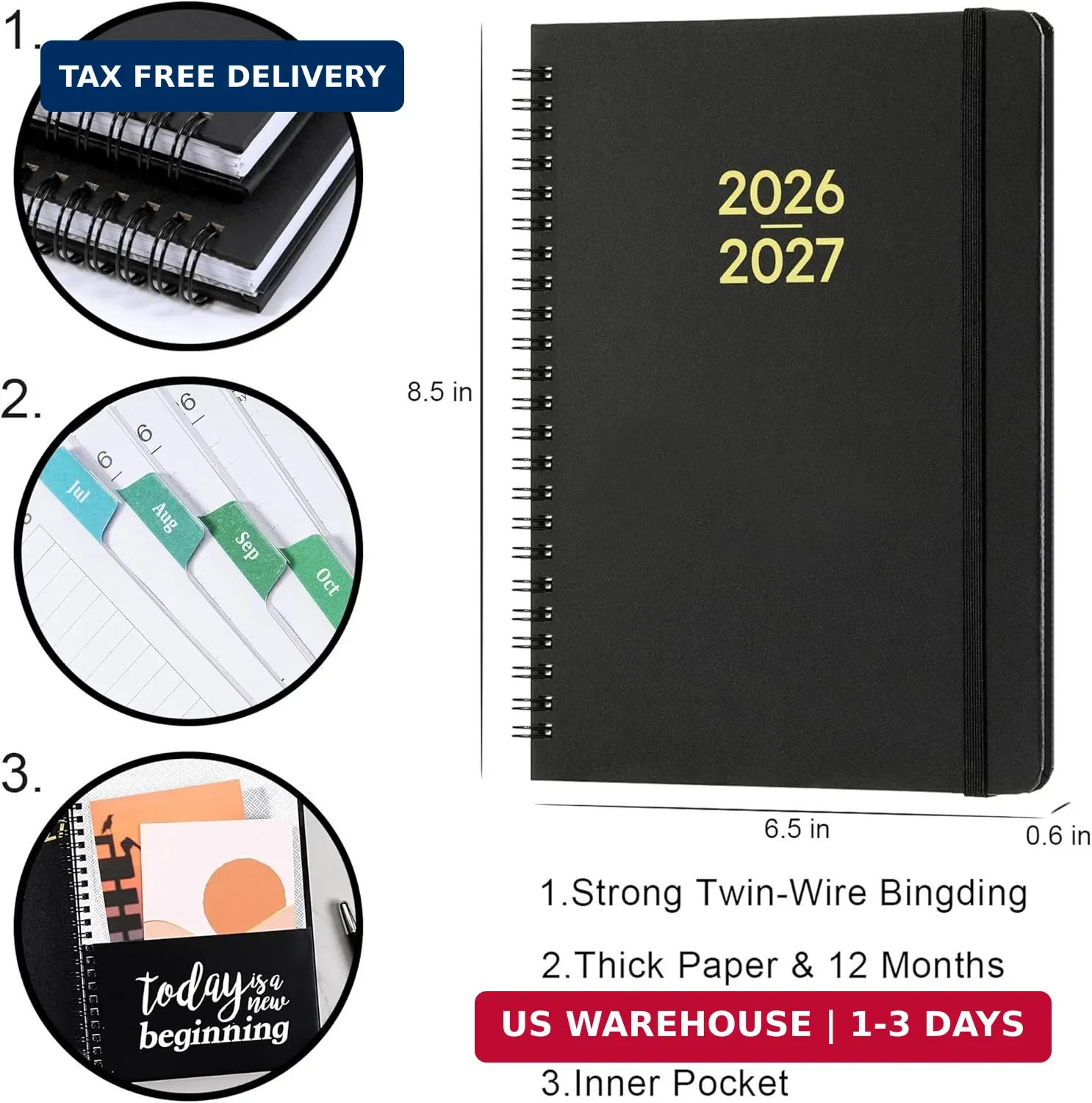 Planner 2026-2027 – Planner 2026-2027 Weekly and Monthly from Jul. 2026 – Jun. 2