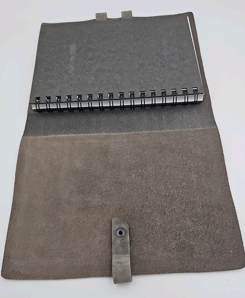 Birenstock Grey Leather Planner/Paper/Journal 9 1/2″x7″ Refillable And Keychain