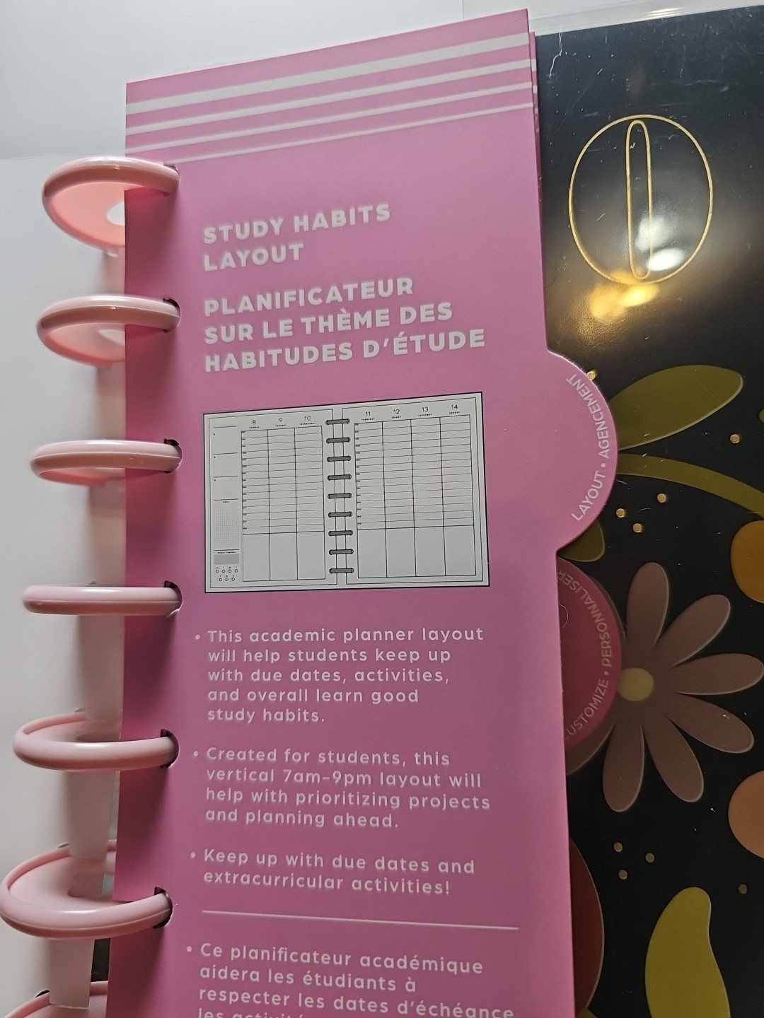 The Happy Planner 12-month planner 24-25 Classic Study Habits Sunny Picnic