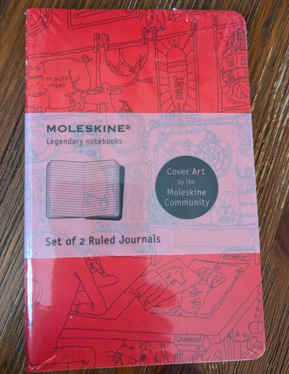MOLESKINE 2 Ruled Journals 3.5 X 5.5″ 64 Lined Acid Free Pgs Mattias Adolphsson