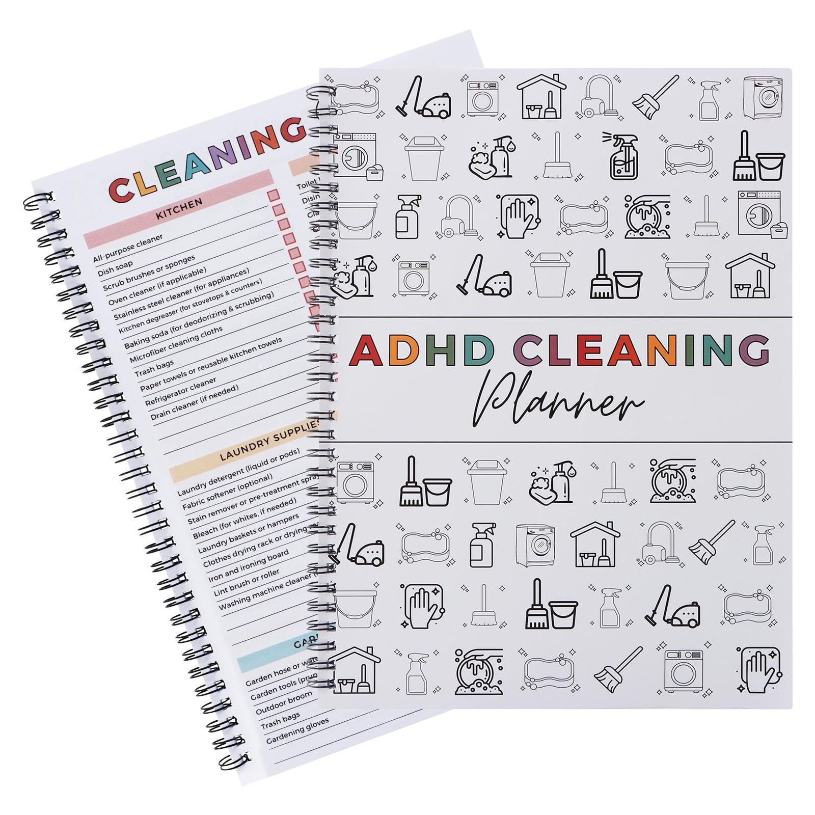 ADHD Cleaning Planner, Cleaning Schedule and Checklist Organizer, Editable Ho…