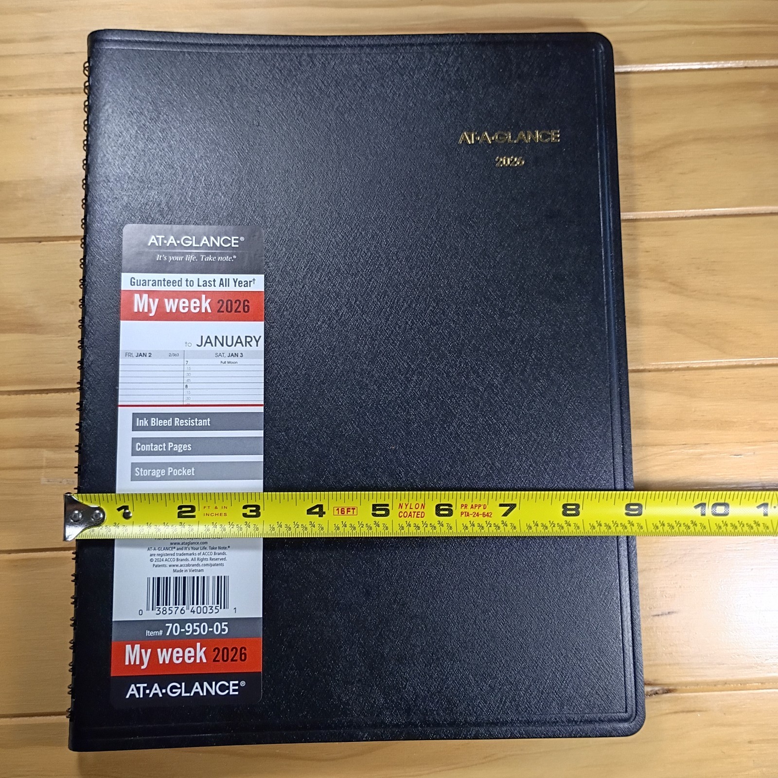 AT-A-GLANCE My Week 2026 Book Item #70-950-05 Black New