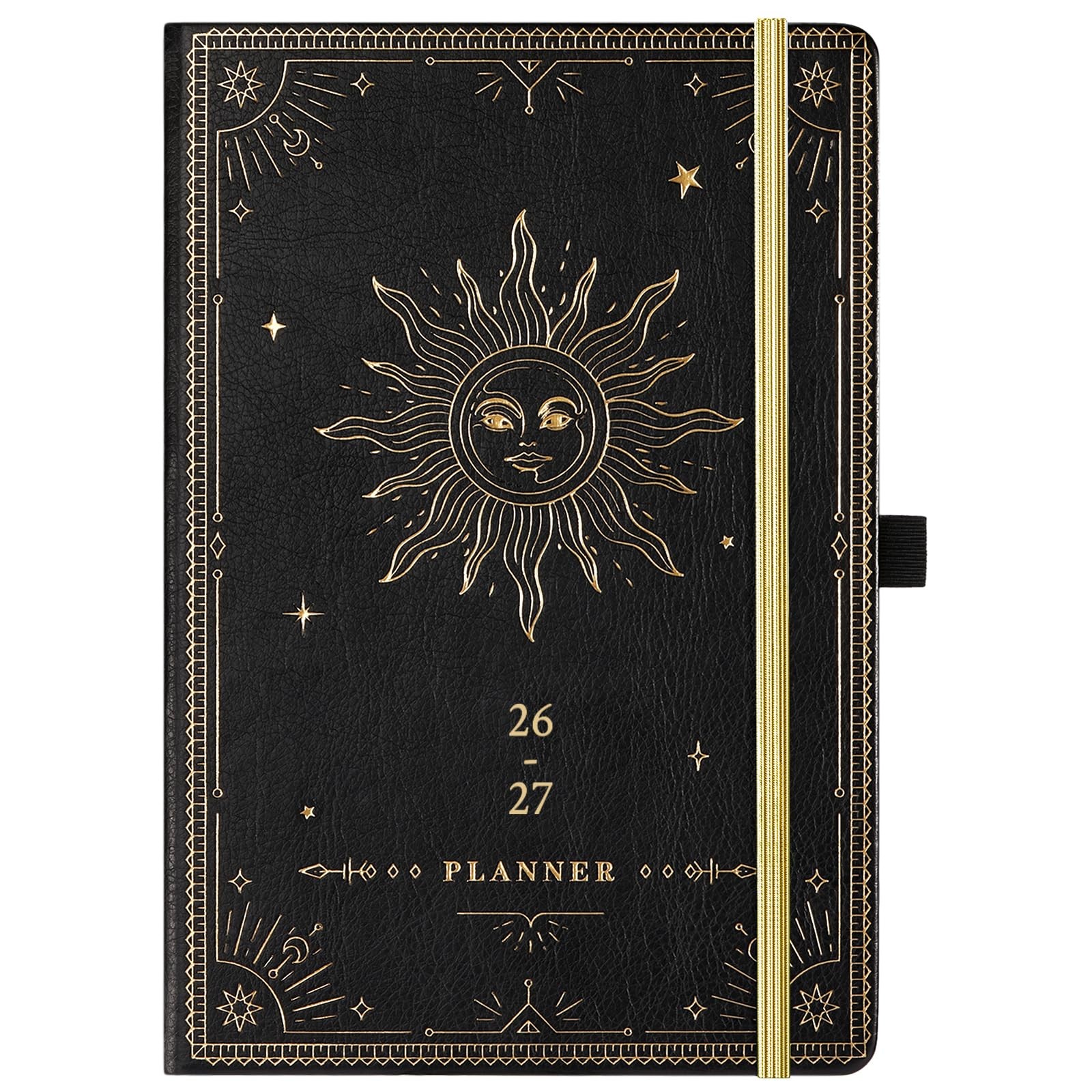 Planner 2026-2027 – Academic 2026-2027, 5.75 x 8.25 inches, Black Sun