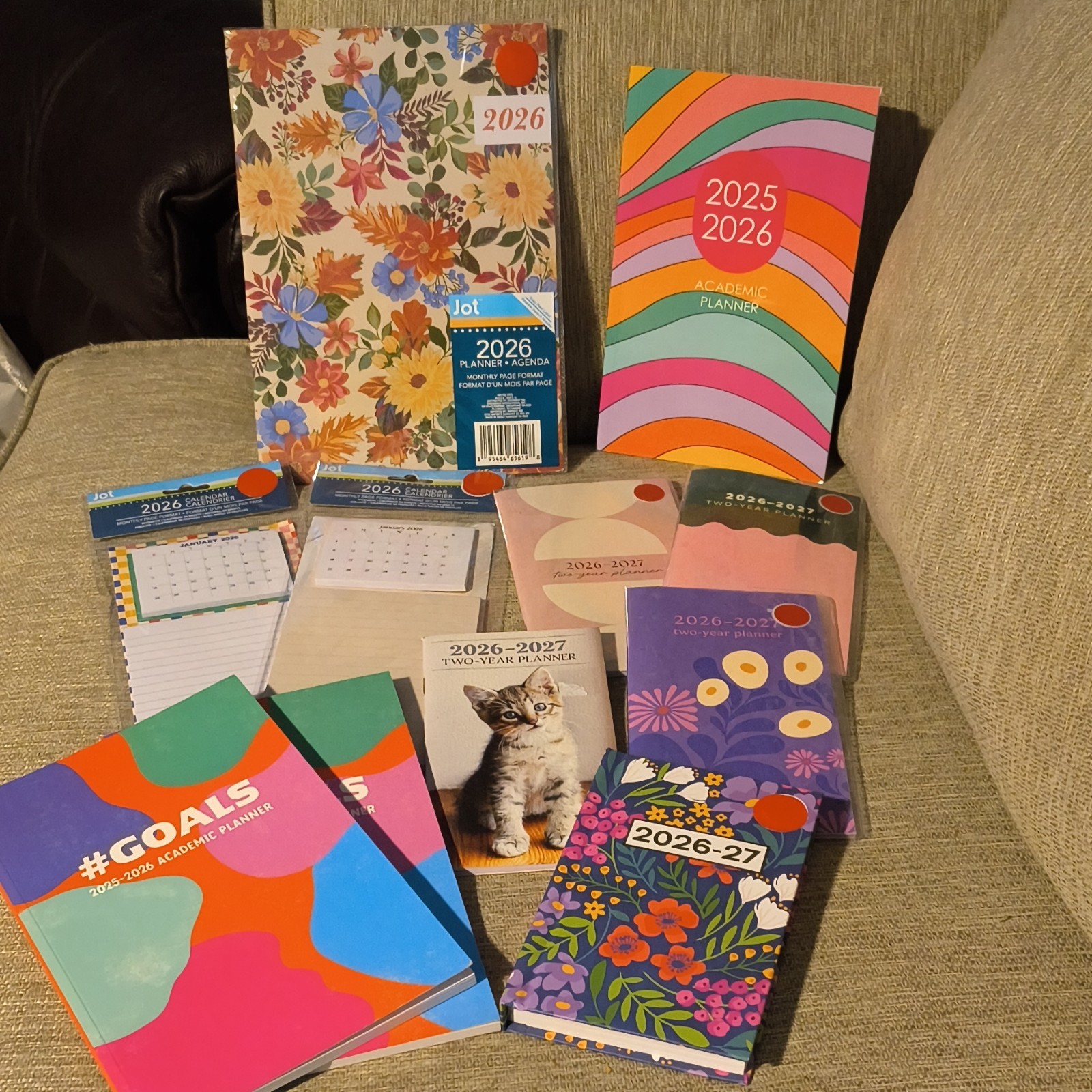 Jot #GOALS 2026 Academic Planner Pocket Size Monthly Format Paper Set of 11