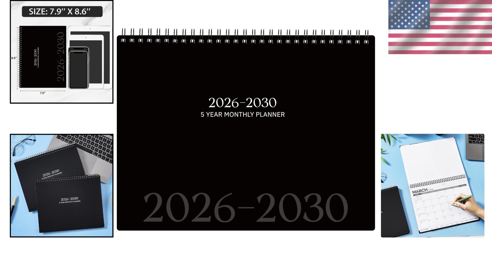 2026-2030 Monthly Planner – 60 of Organizing Power with Waterproof Cover