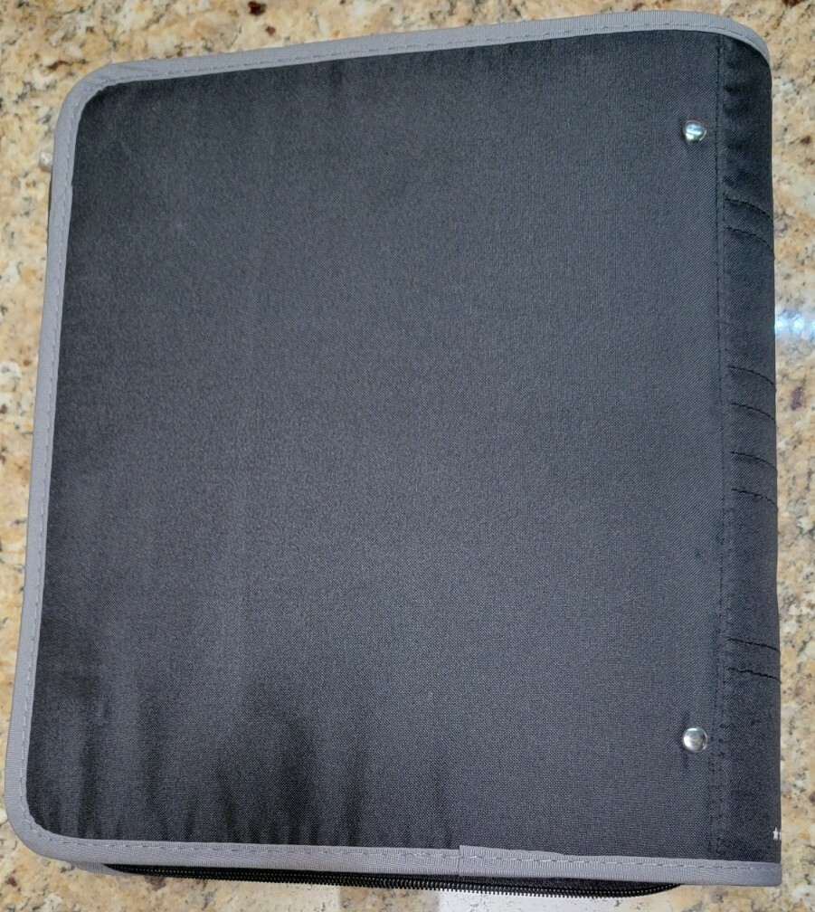 Mead Five Star 2″ Black Gray Zipper Binder NEW NWOT School College Organizer