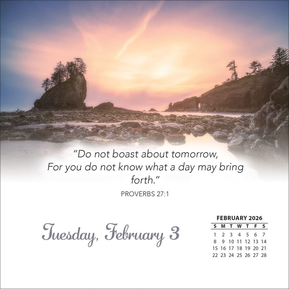 TURNER PHOTOGRAPHIC Bible Verses Photo Box Calendars (26998052003) Small, 2026