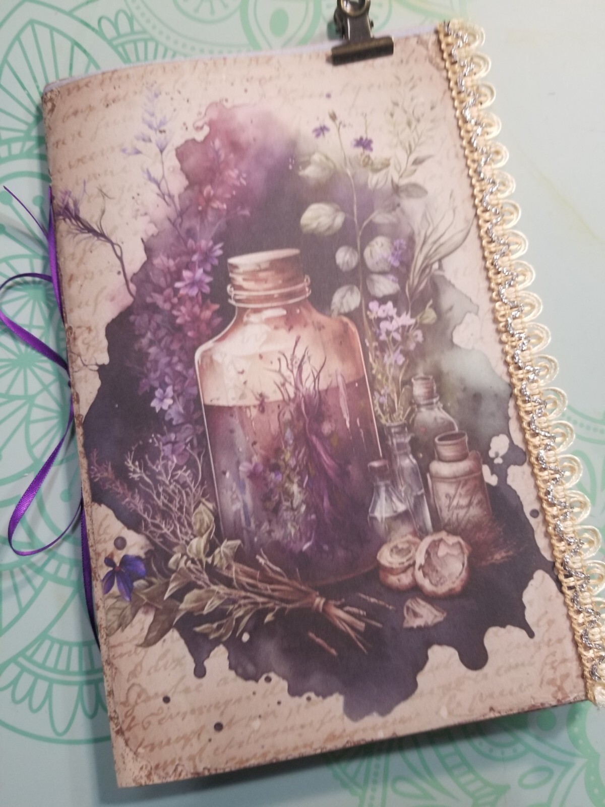 Junk Journal Booklet “NATURAL MAJICK” HANDMADE Cards, Pockets Ephemera Halloween