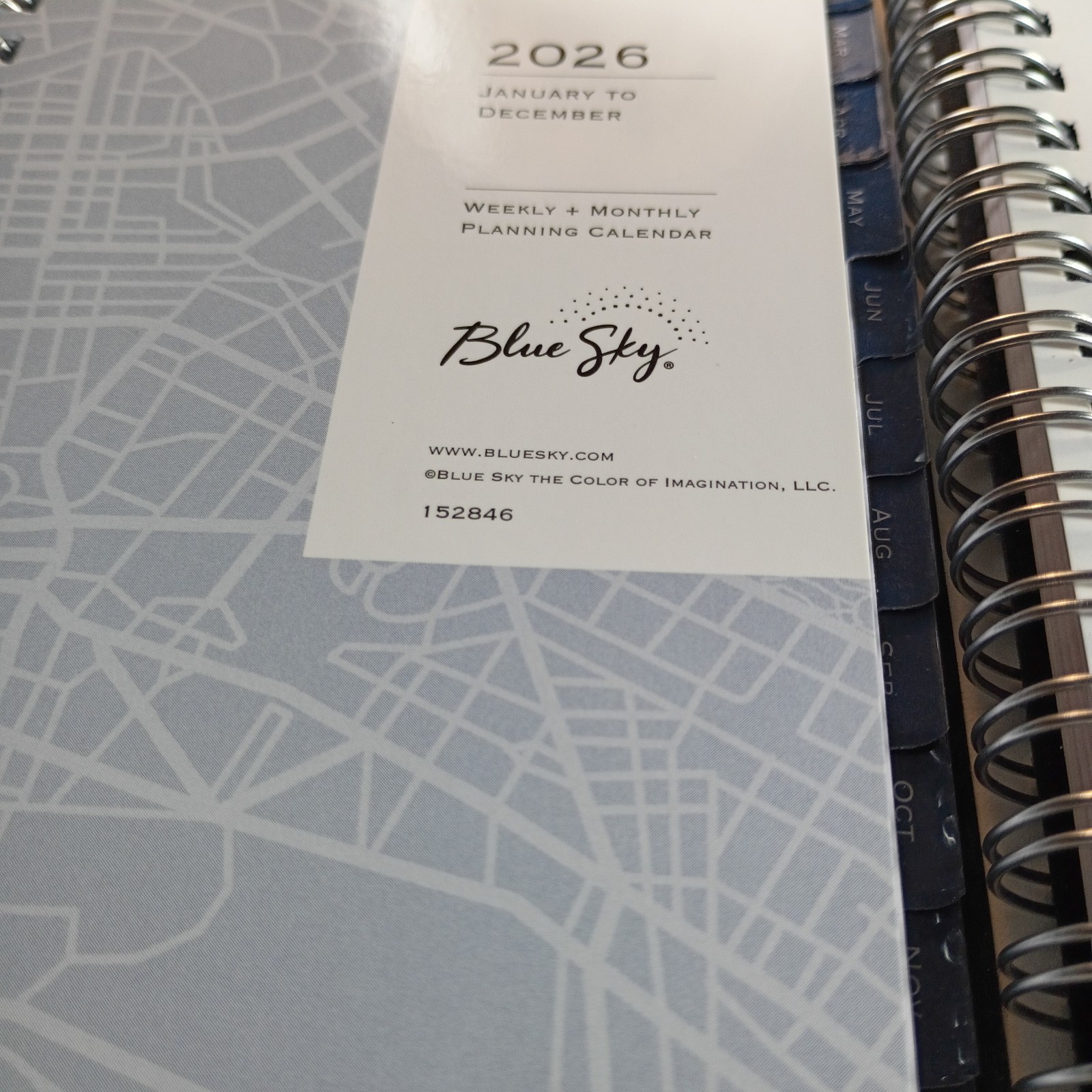 Blue Sky 2026 Planning Calendar,Spiral-Bound Organizer,WeeklyMonthly,Pocket Size