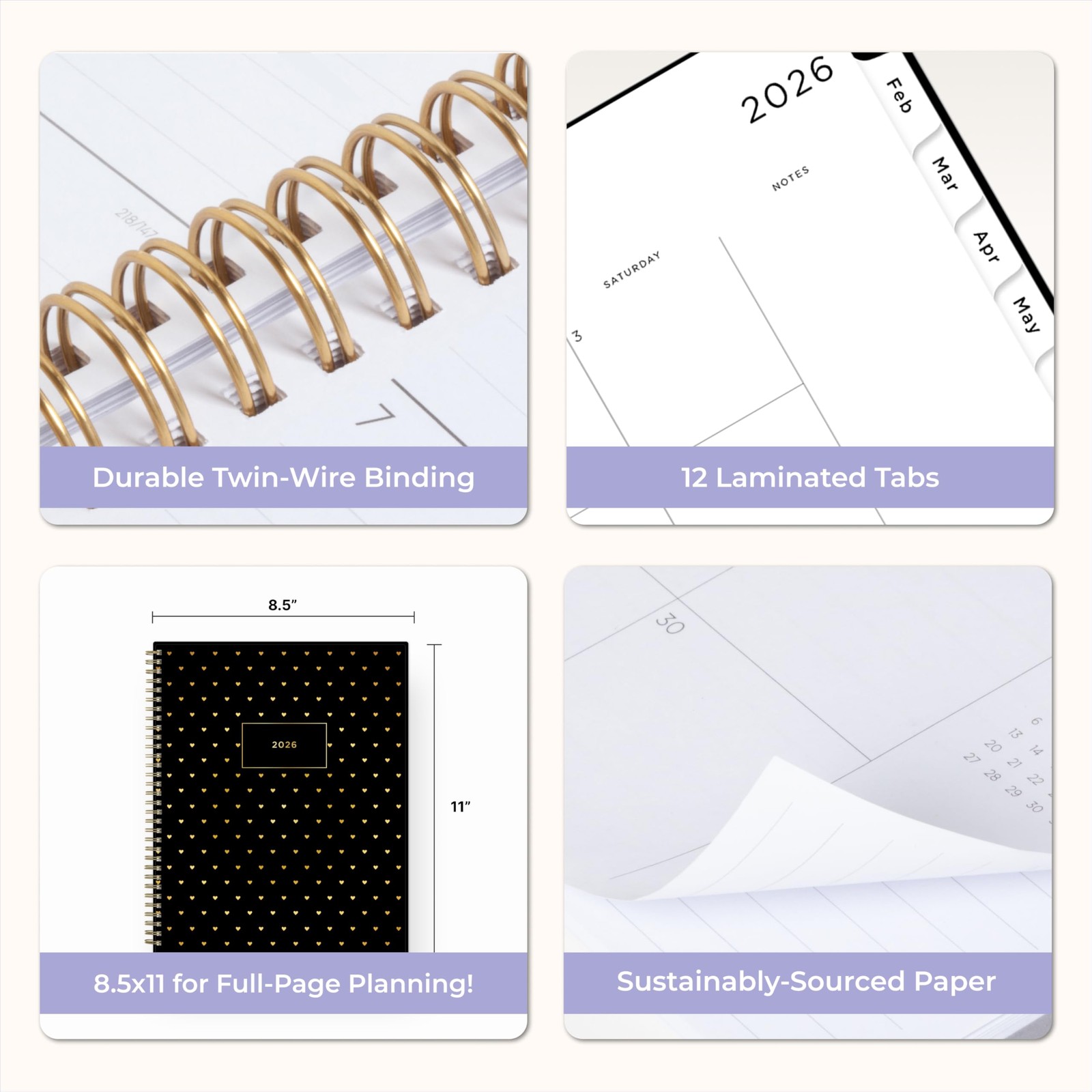 Ashley G 2026 Weekly and Monthly Planner Calendar, January 2026 – December 20…