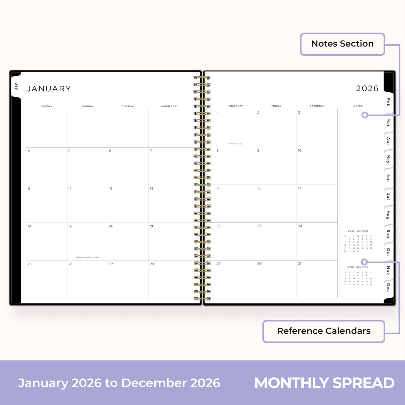 Ashley G 2026 Weekly and Monthly Planner Calendar, January 2026 – December 20…