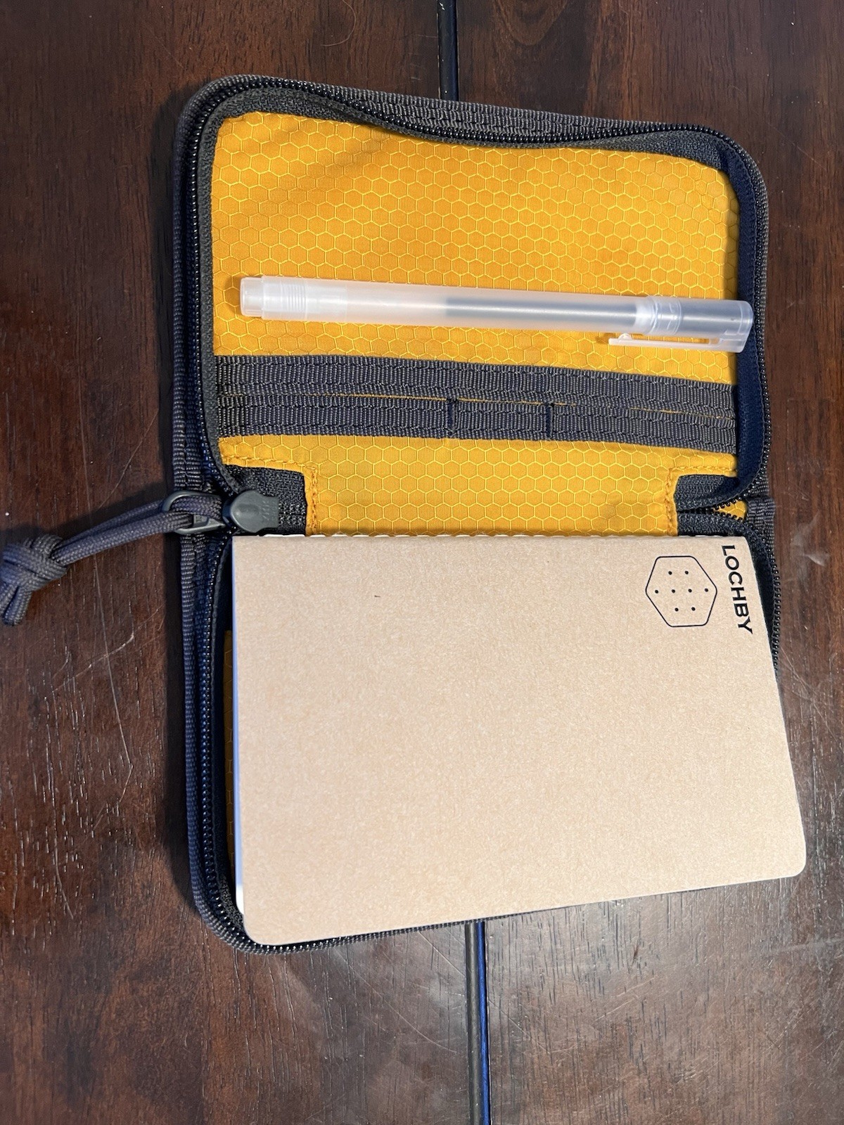 LOCHBY Pocket Journal Bumblebee | Notebook Cover | Water Resistant Waxed Canvas