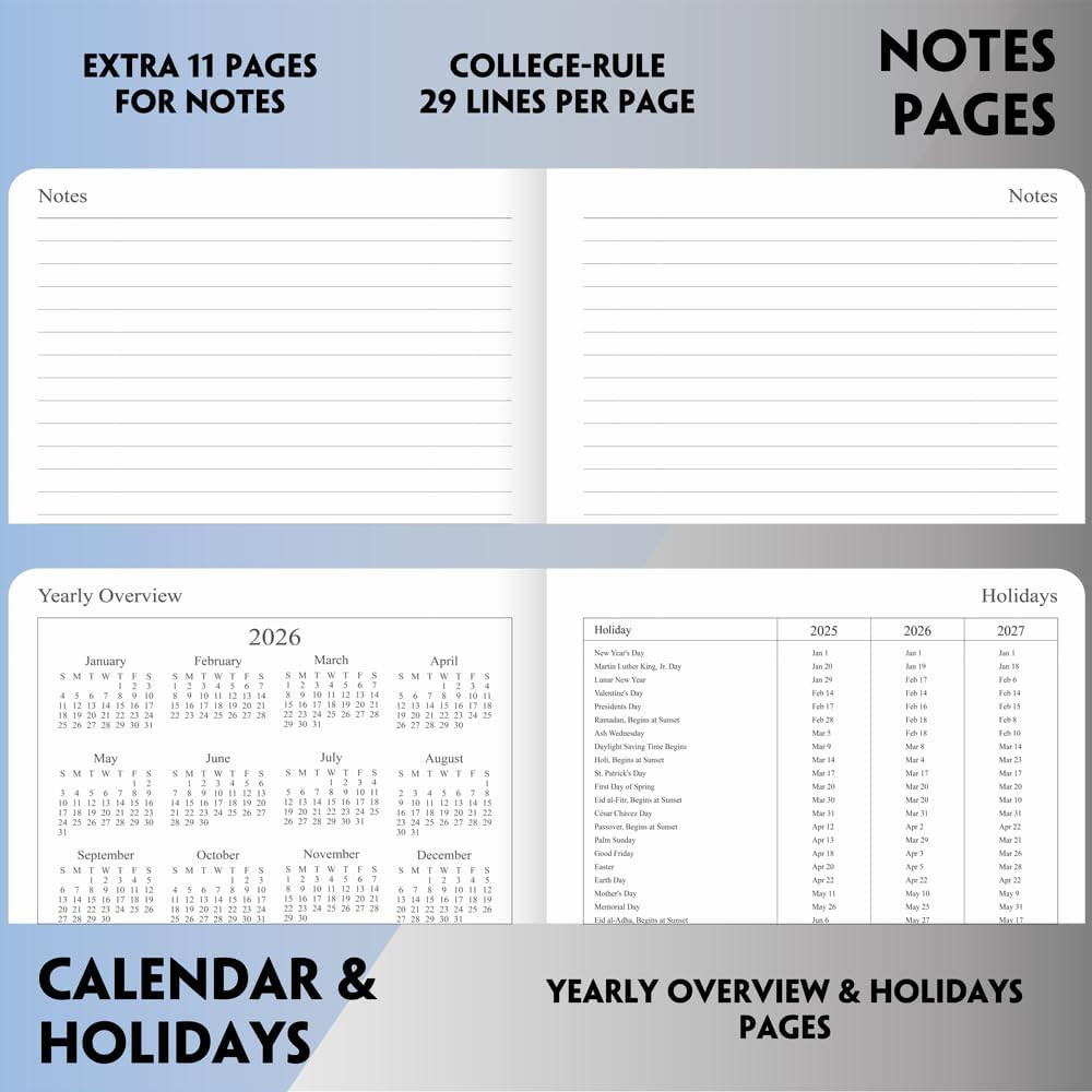26-27 Academic Planner – Weekly and Monthly Planner, Jul 2026 – Jun 2027, Vegan