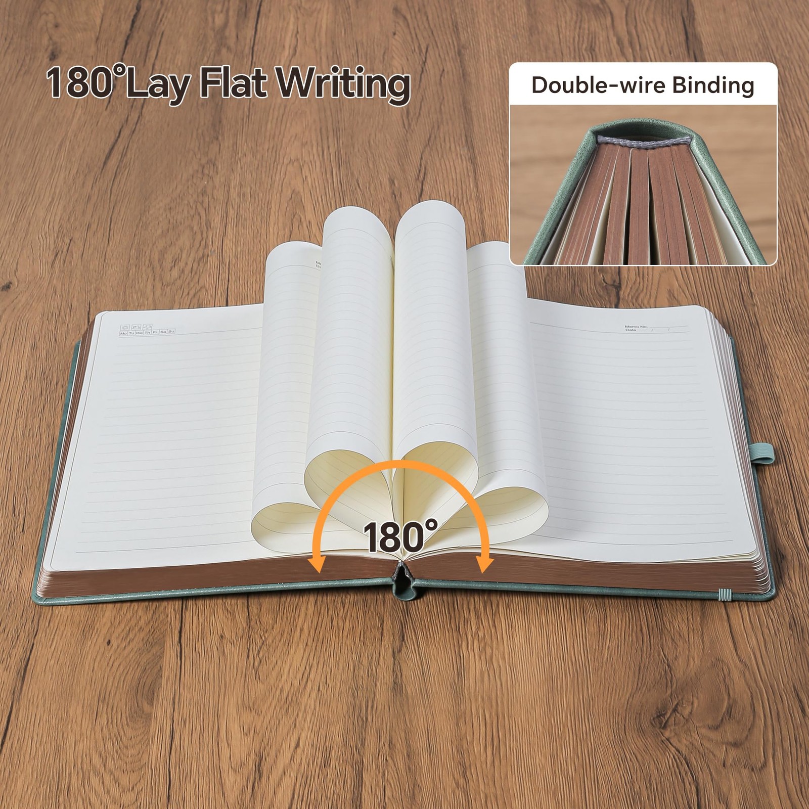 ZXHQ A5 360 Pages Lined Journaling Notebooks with Pen, Lined, Premium Grey