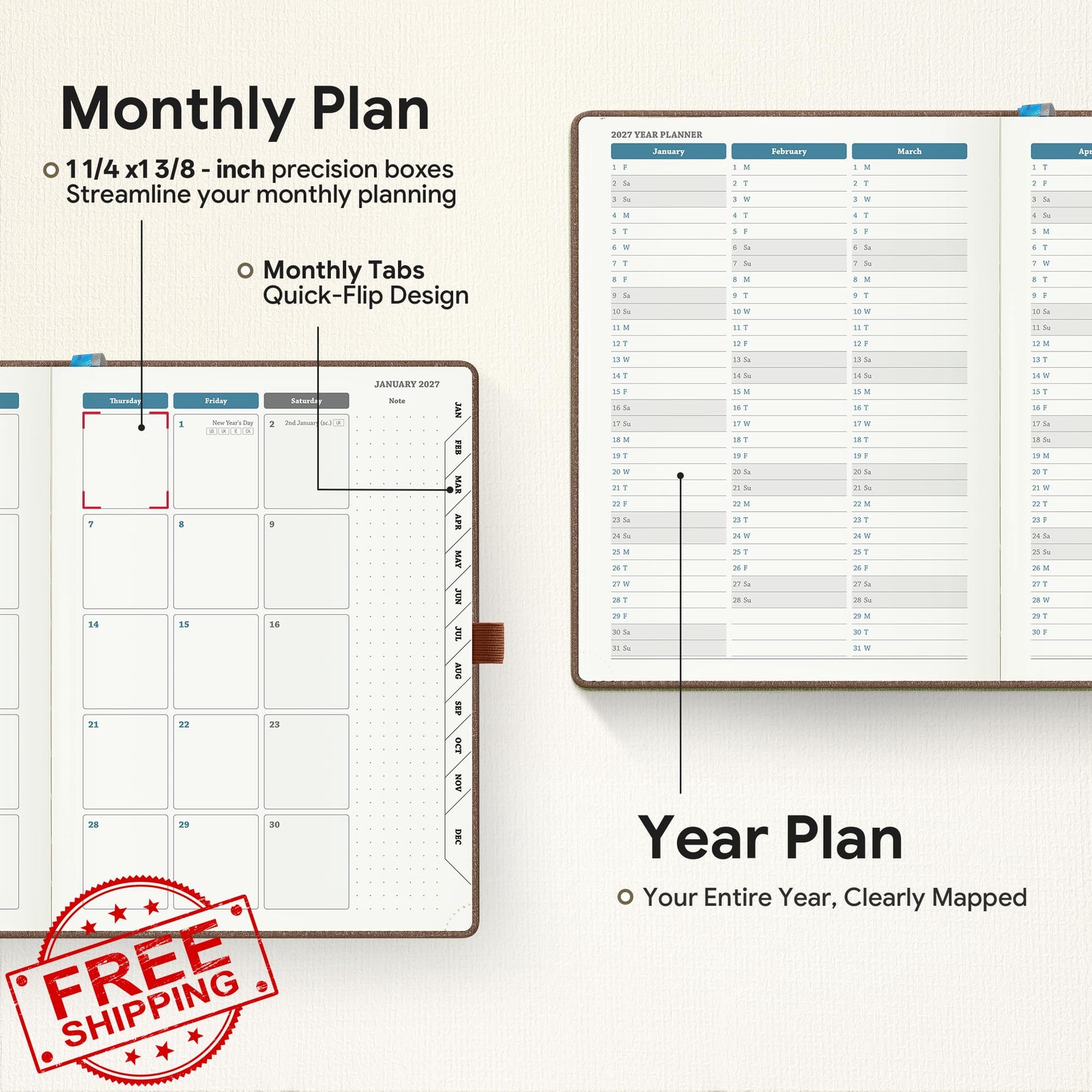 IN-LUXPRO Coffee 18mo Vertical Planner 6.5×8.5