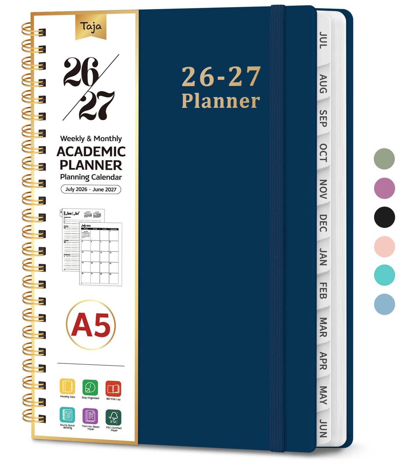 Planner 2026-2027, 6.3″ x 8.5″ Weekly and Monthly Academic Year Planner Calen…