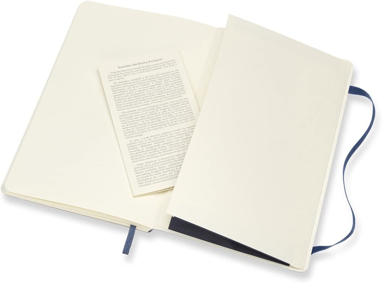 Moleskine Classic Notebook Soft Cover Large (5 x8.25″) Plain/Blank Sapphire Blue