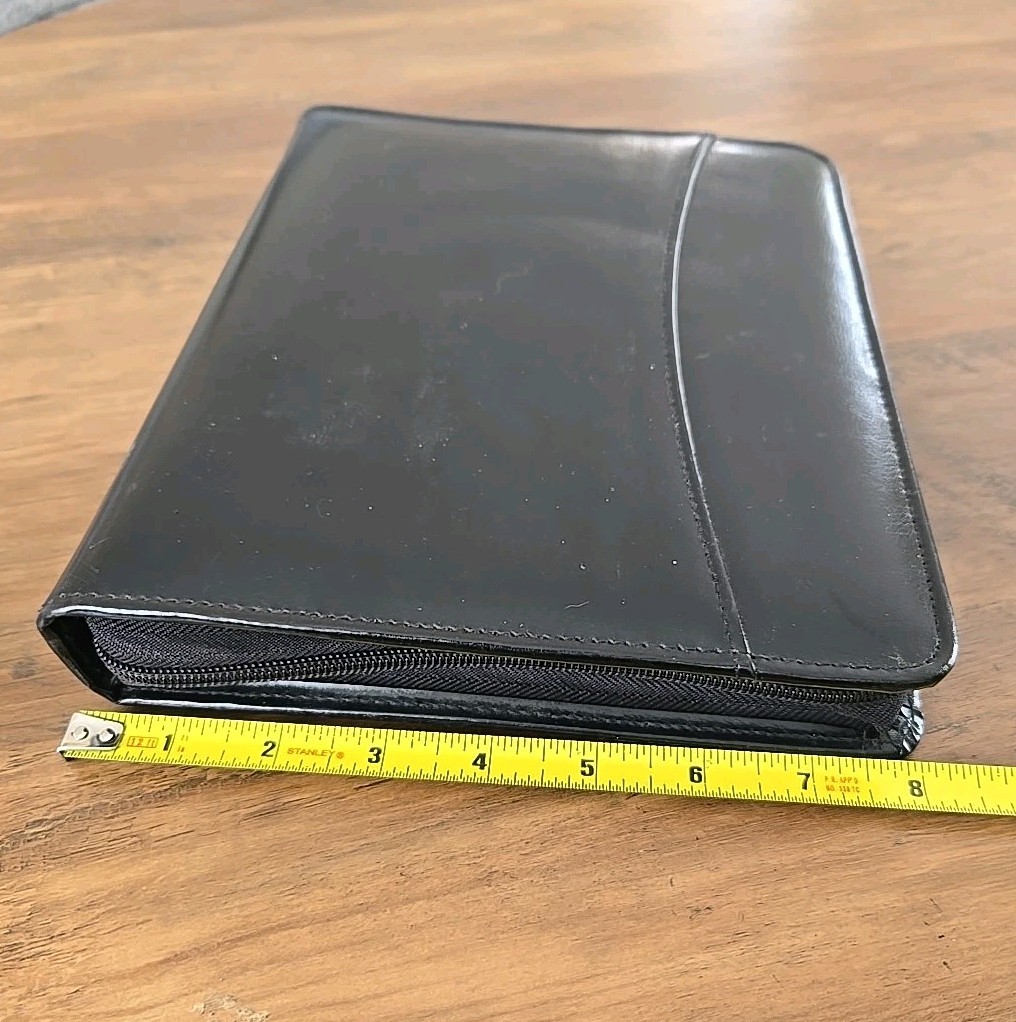 1996 AT-A-GLANCE Organizing System Faux Leather Black NEW (READ) w/Inserts 8X10