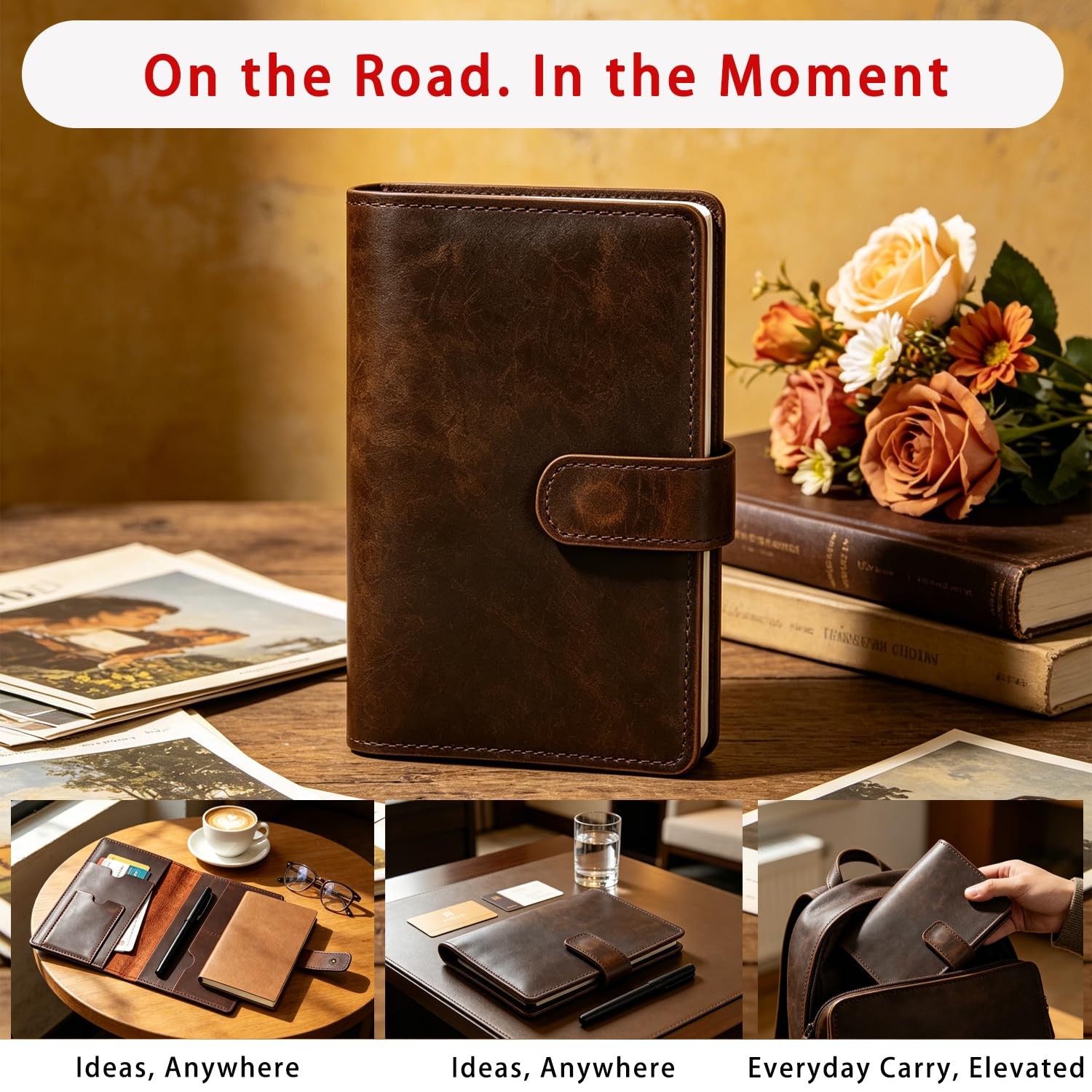 Genuine Leather Notebook Cover for Field Notes Moleskine Cahier, Handmade Vin…