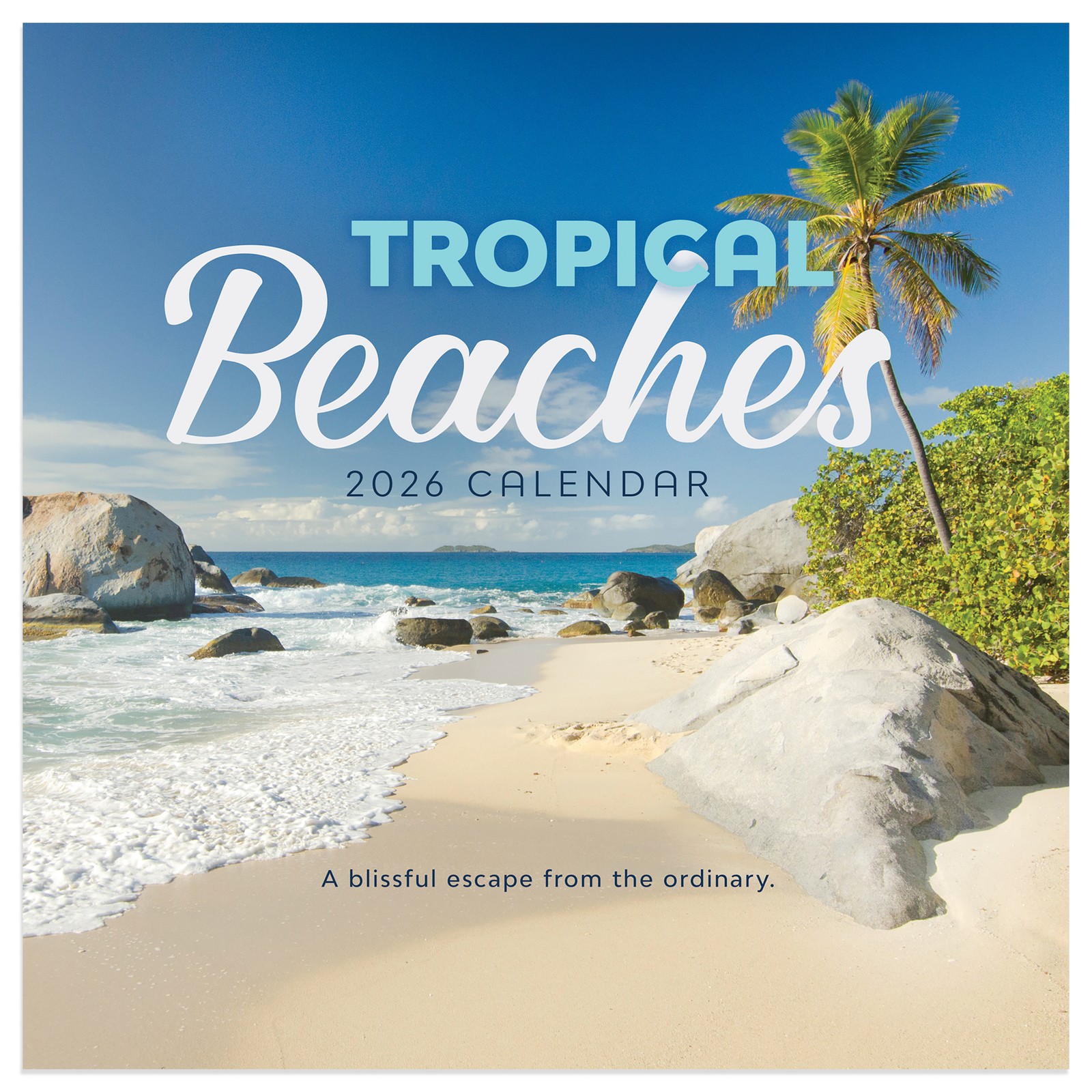 TF Publishing 2026 Tropical Beaches Mini Calendar with Monthly Grids