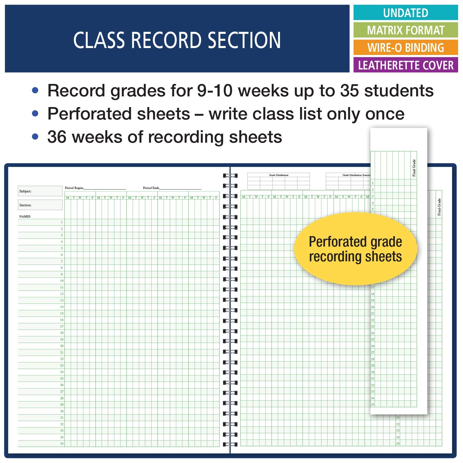 Elan Publishing Company Combination Plan and Record Book – 8 8.5″ x 11″, Blue