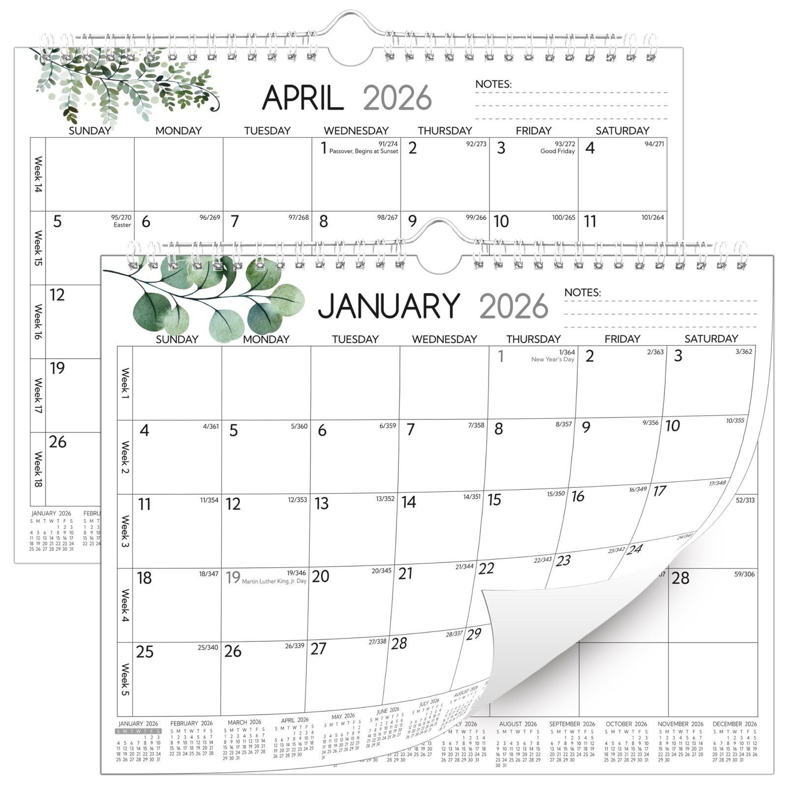 Wall Calendar 2026-2027 – Run Now to Jun 2027, 18 Monthly Calendar…