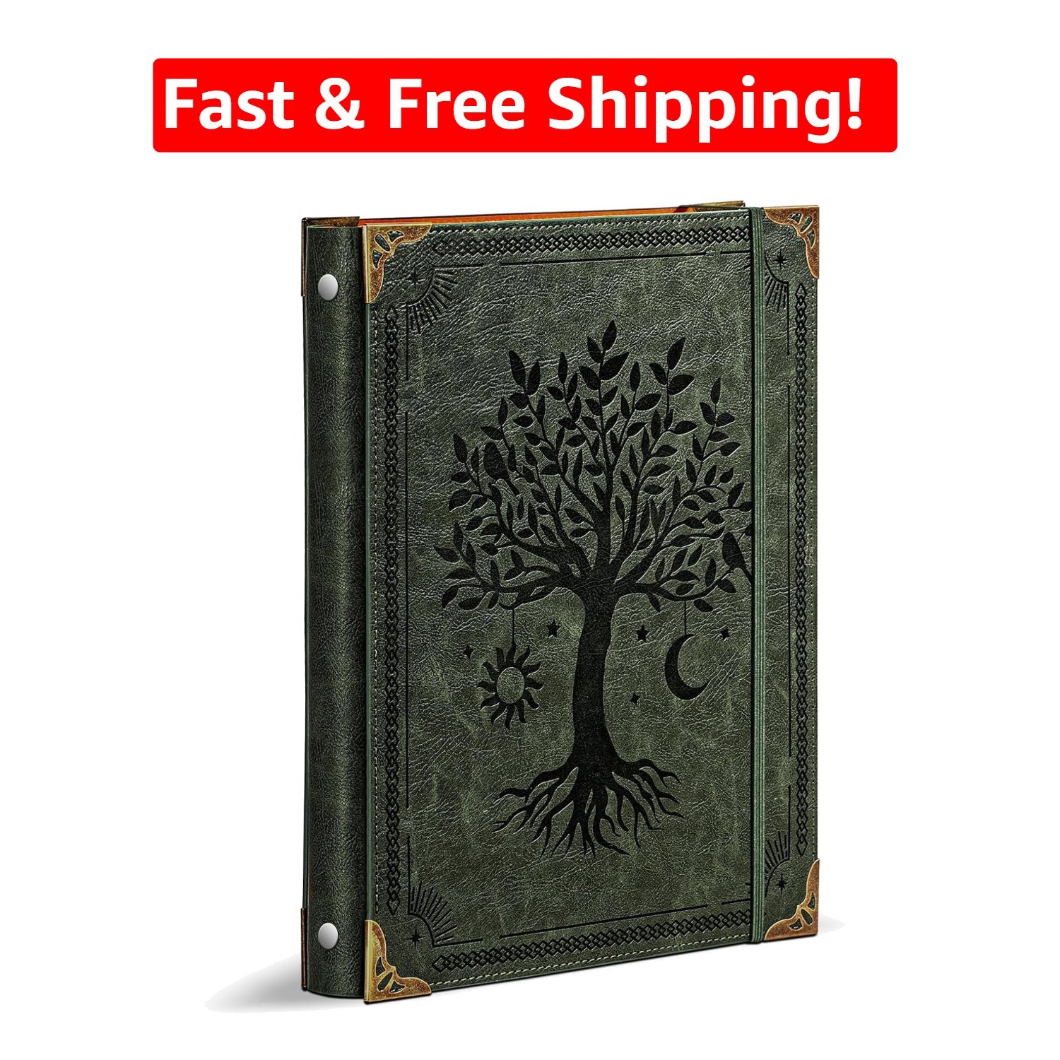 Durable Leather 3 Ring Binder for 8.5×11 Letter Size – Makes a Perfect Gift