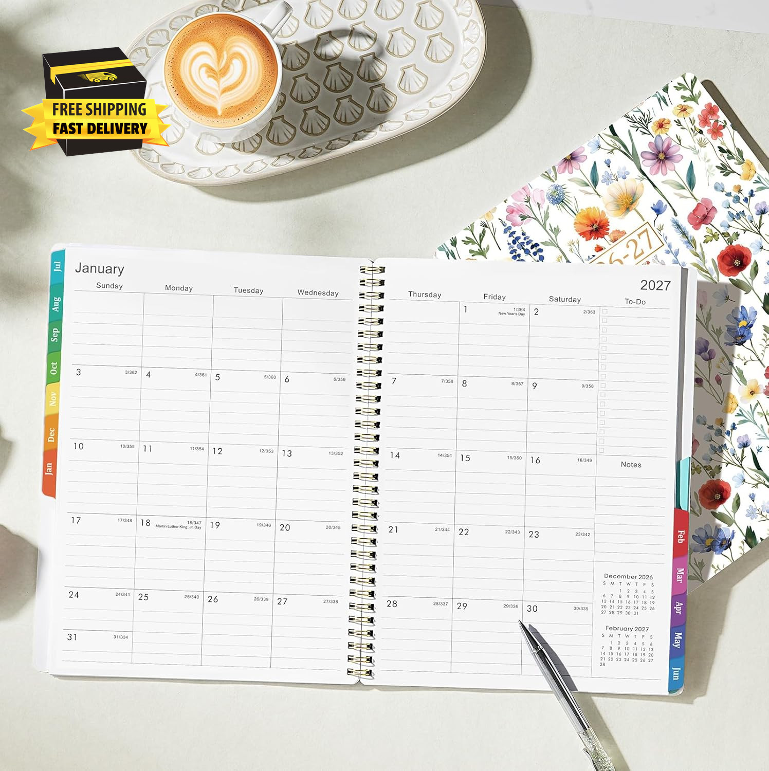 Planner 2026-2027 – Jul. 2026 – Jun. 2027, 8.5″ X 11″ Planner Weekly and Monthly