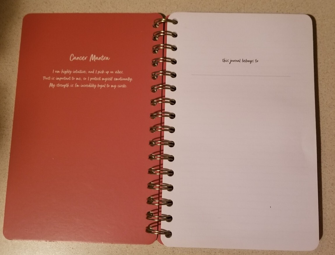 Be Rooted Zodiac (Cancer) Lined Journal Diary Book Hard Bound NEW
