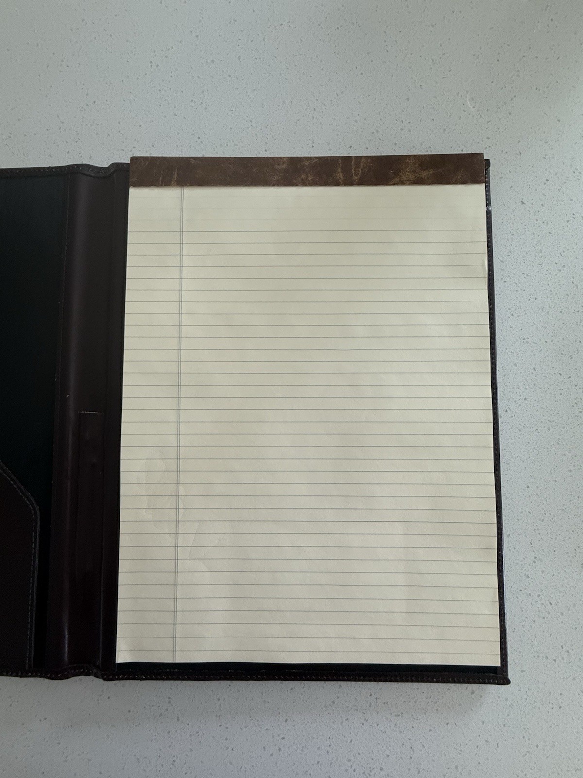 Berman Genuine Leather Rich Brown Professional Padfolio Holds 8.5×11 Pad USA