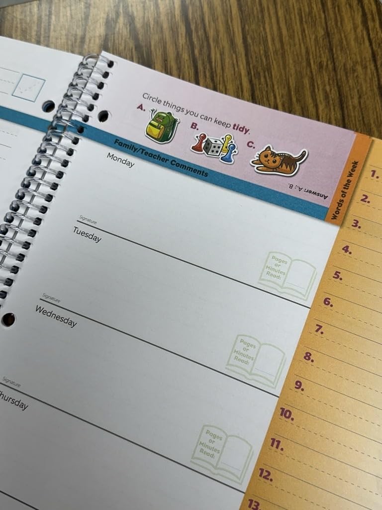 Academic Planner for Kids Ages 5-9, Primary Block Cover, 8.5″ x 11″, Green